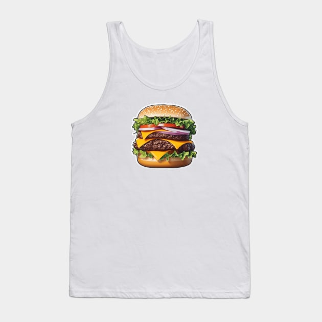 Double cheese burger lover Tank Top by JPXD